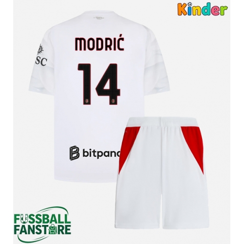 AC Milan Luka Modric #14 Replik Auswärtstrikot Kinder 2026-27 Kurzarm (+ Kurze Hosen)